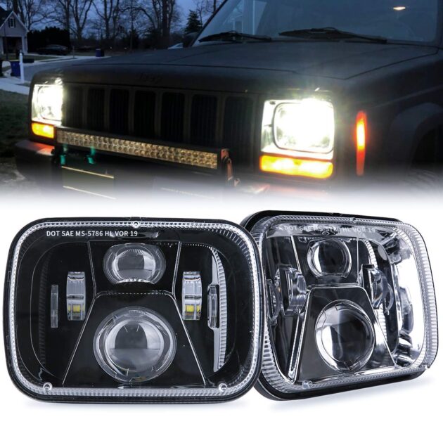 Truckmall 5x7 7x6 inch LED Headlights 630x630 6 Best LED Headlights For Trucks (2023 Top Picks)